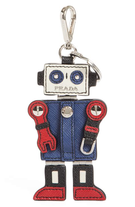 prada robot keychain|prada saffiano keychain.